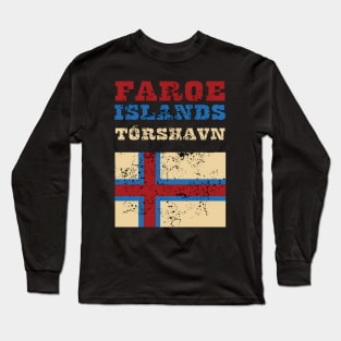 Flag of Faroe Islands Long Sleeve T-Shirt